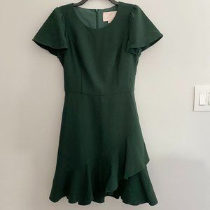 NWOT Gal Meets Glam Hunter Green Crepe Dress 6